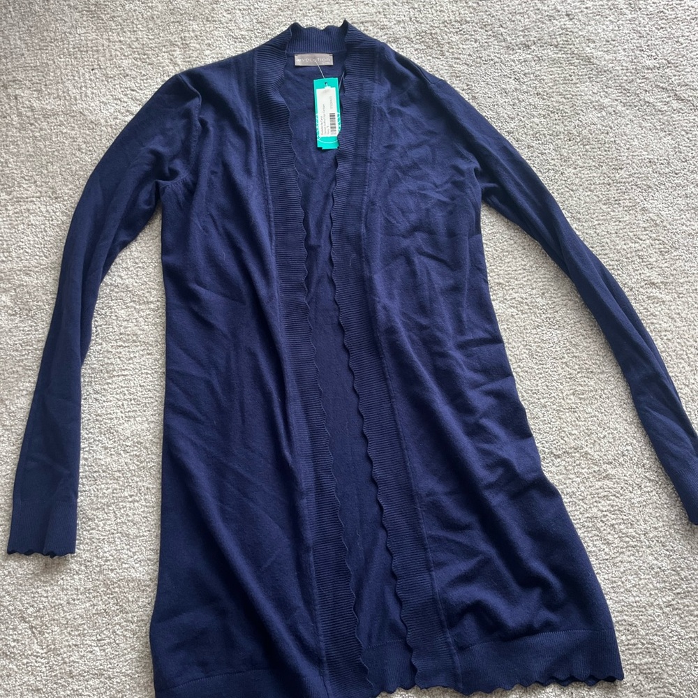 Evolution by Cyrus Long Navy Women's Cardigan